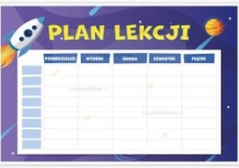 Rozpoczęcie nowego roku szkolnego i plan lekcji